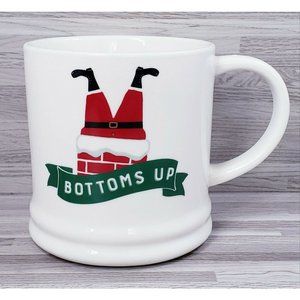 Threshold Christmas "Bottoms up" Porcelain 12 oz. Coffee Mug Cup